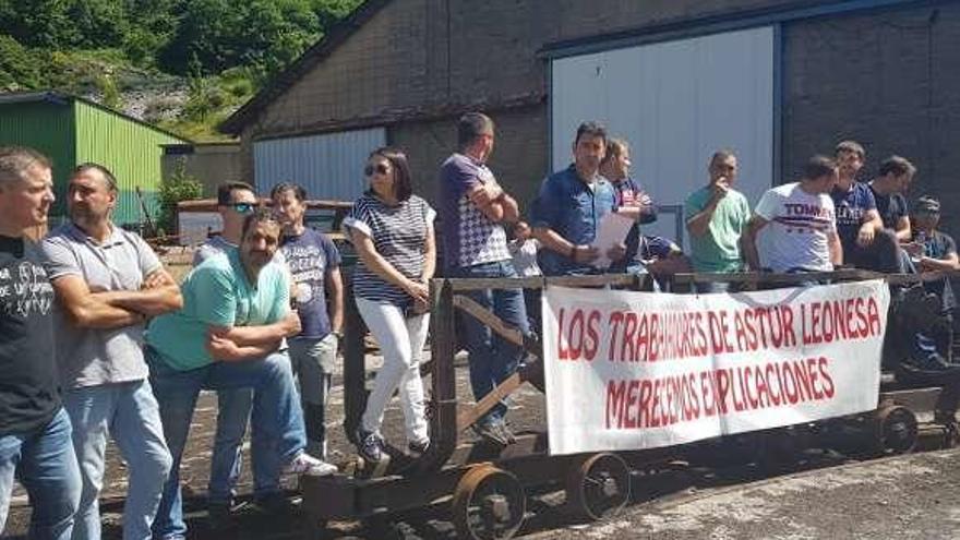 Una de las últimas protestas de los mineros de Cerredo.