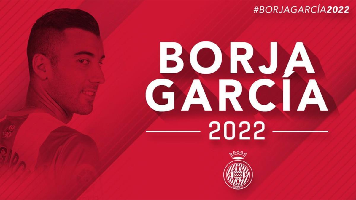 Borja García, renueva su contrato con el Girona hasta 2022