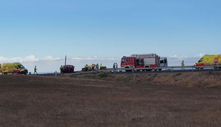 Grave accidente de tráfico en Tinajo