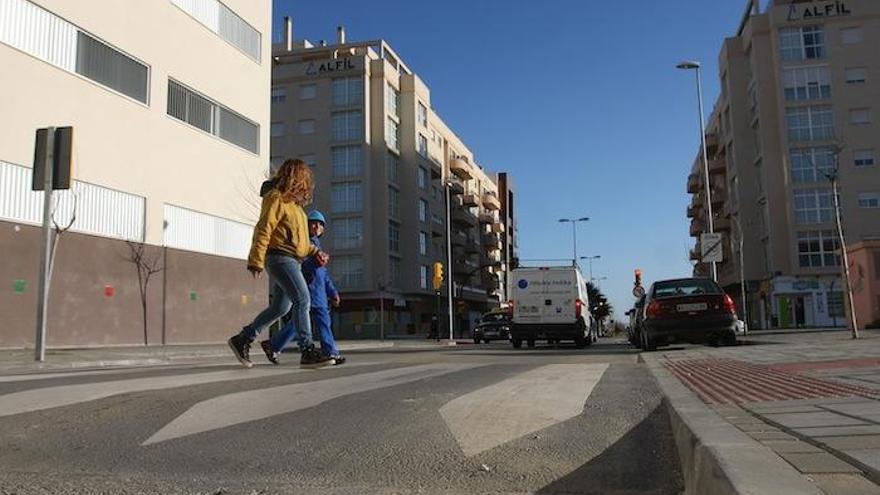 Un paso de peatones en Teatinos.