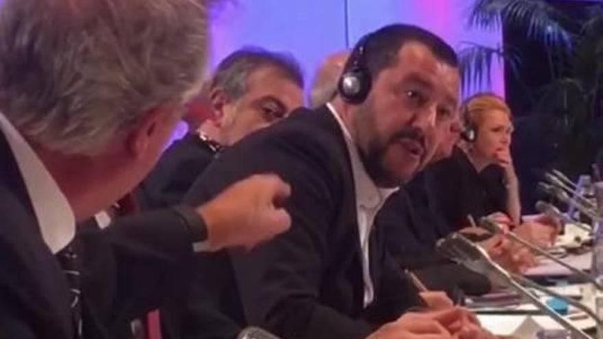 Moment en què Asselborn envia «a la merda» Salvini