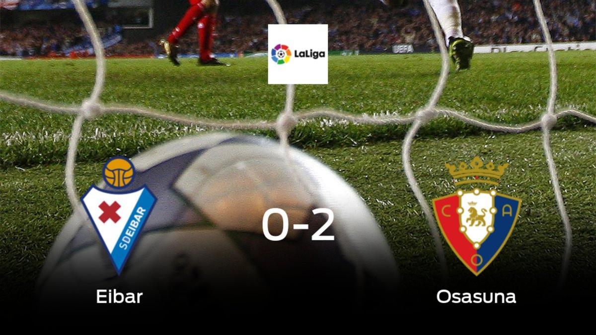 Osasuna consigue los tres puntos después de ganar 0-2 al Eibar