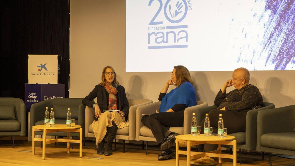 Elizabeth Homberg, Gema Izquierdo y Pepa Horno, este miércoles en CaixaForum.