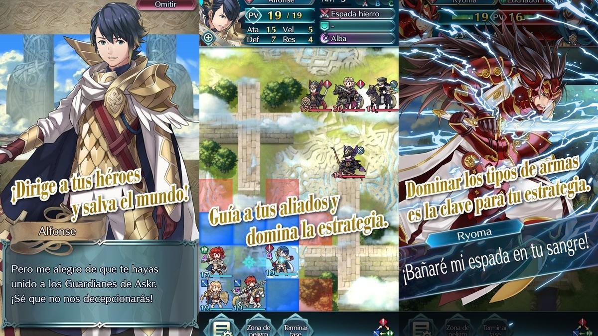 La aplicación Fire Emblem Heroes.