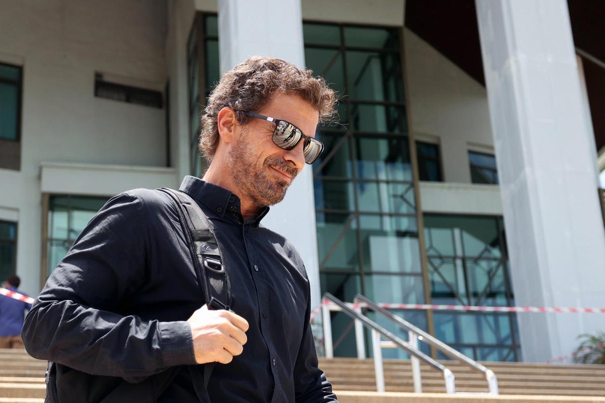 Rodolfo Sancho a la salida de la lectura de la sentencia contra su hijo Daniel Sancho.