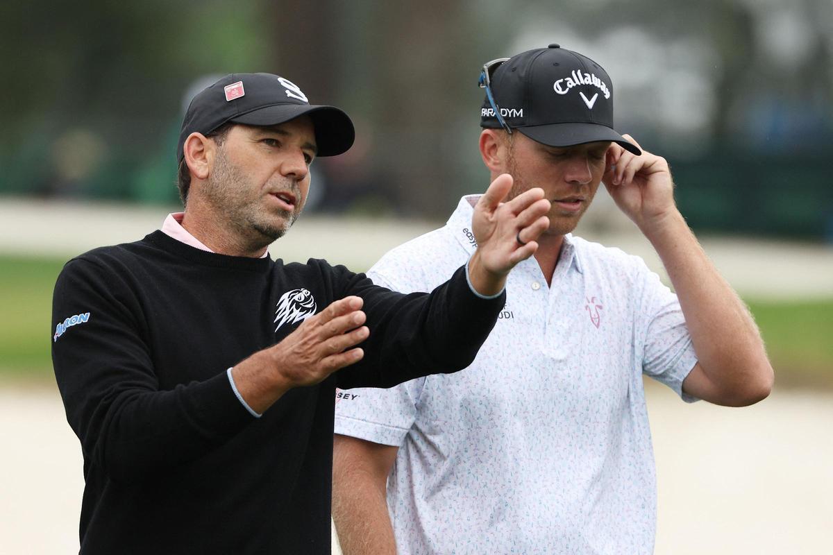Sergio García comenta su vuelta de entrenamiento en Augusta con su compañero del LIV, Taylor Gooch