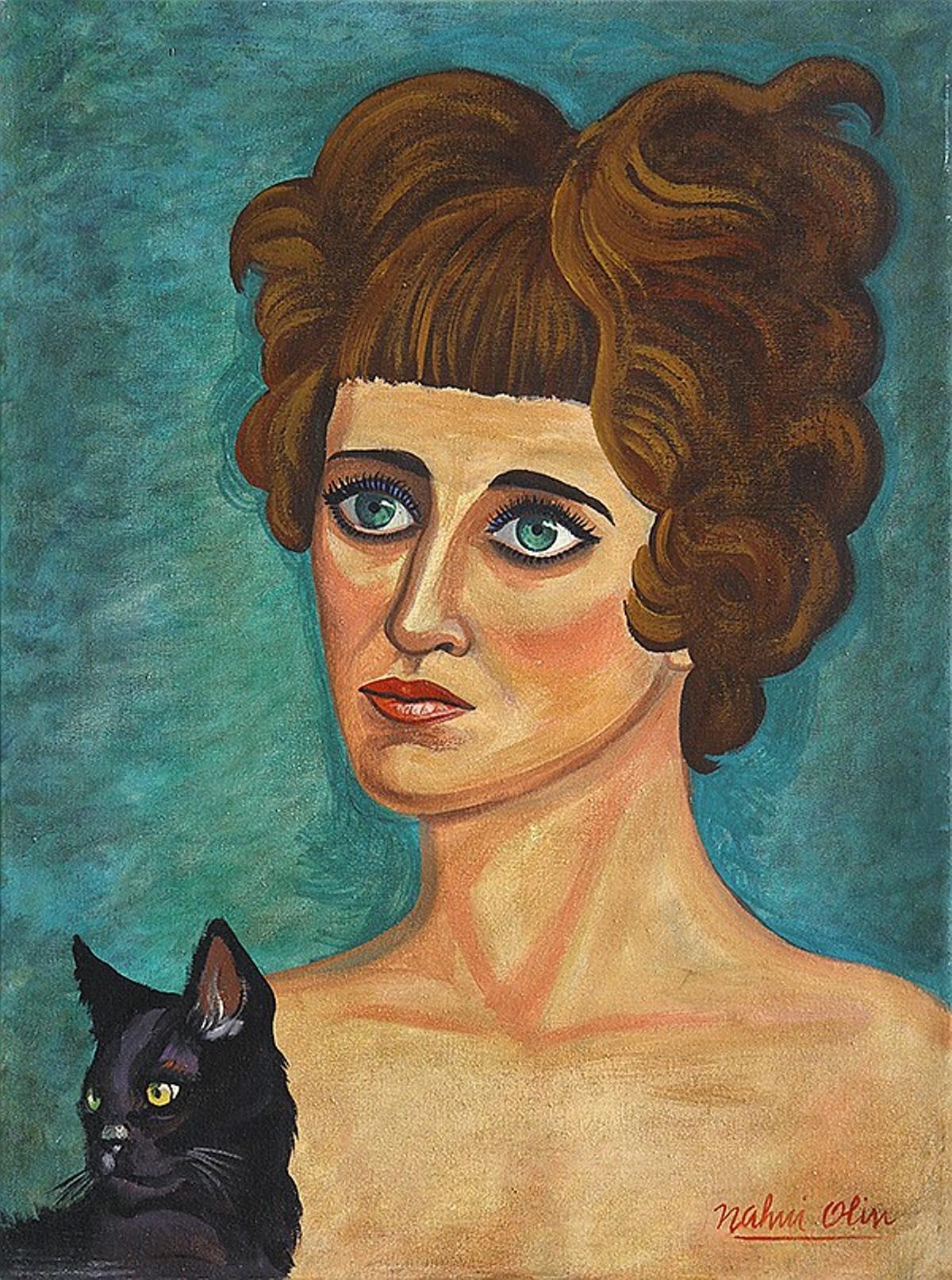 'Autorretrato con gato negro'.