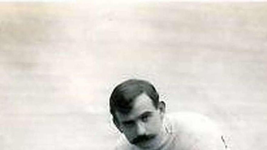 El ciclista Gustave Garrigou, con su característico jersey blanco.