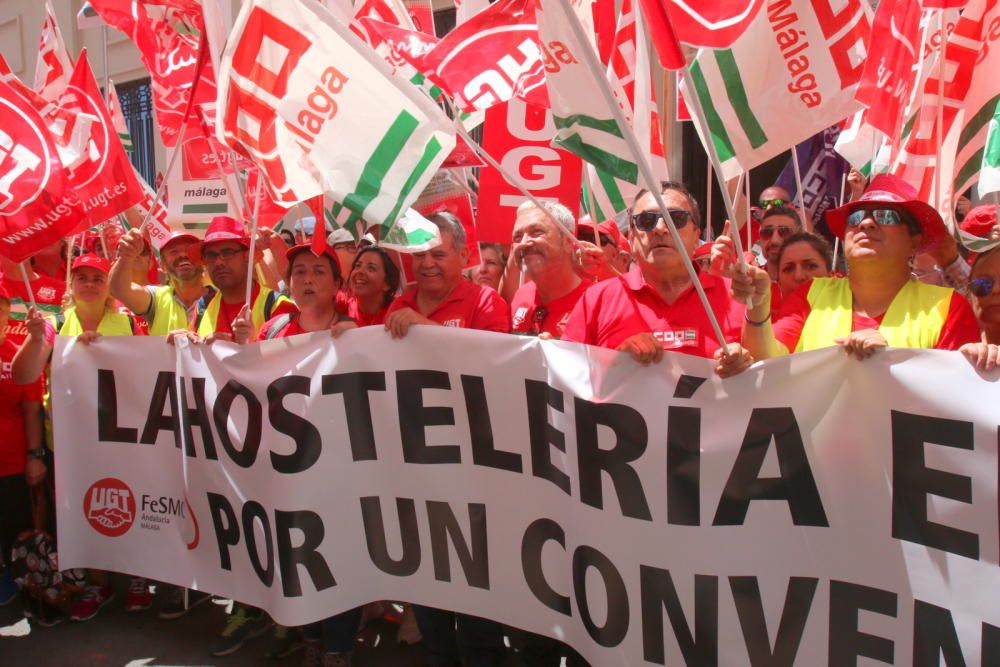 La manifestación convocada por CCOO y UGT, que comenzaba a mitad de semana en Marbella, llegaba este viernes a su meta