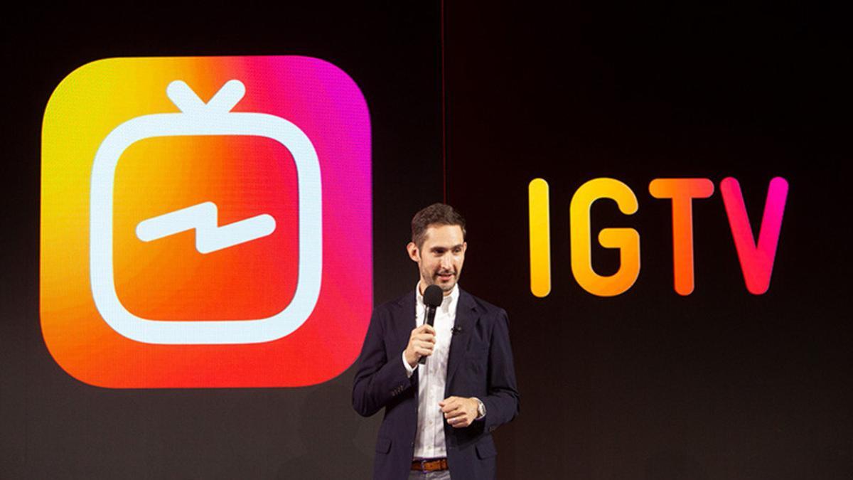 El consejero delegado de Instagram, Kevin Systrom, presenta IGTV.