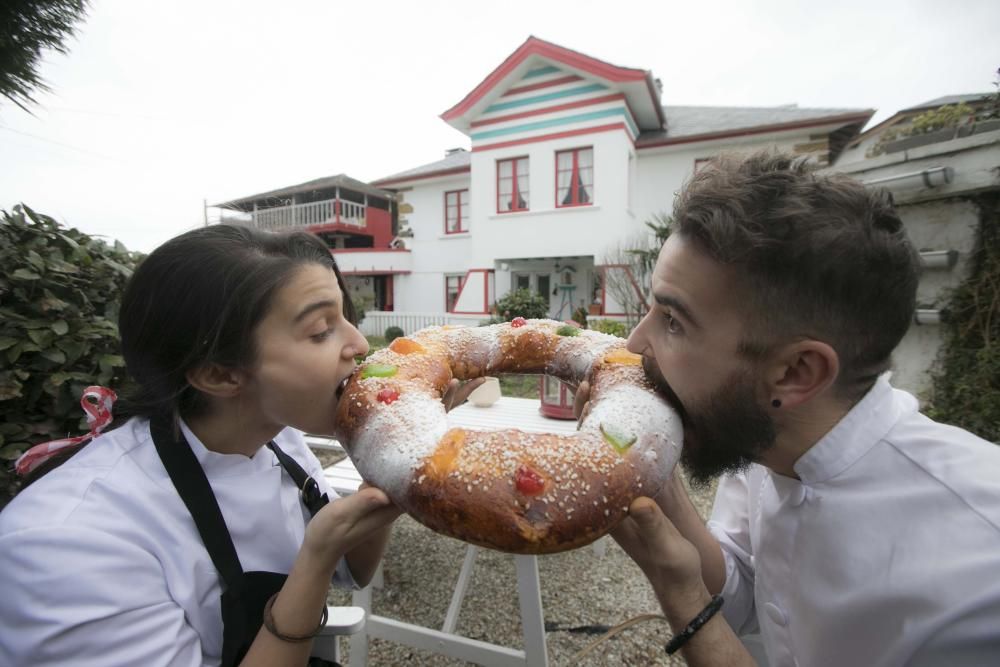 Así se elabora el roscón de Reyes en Busto