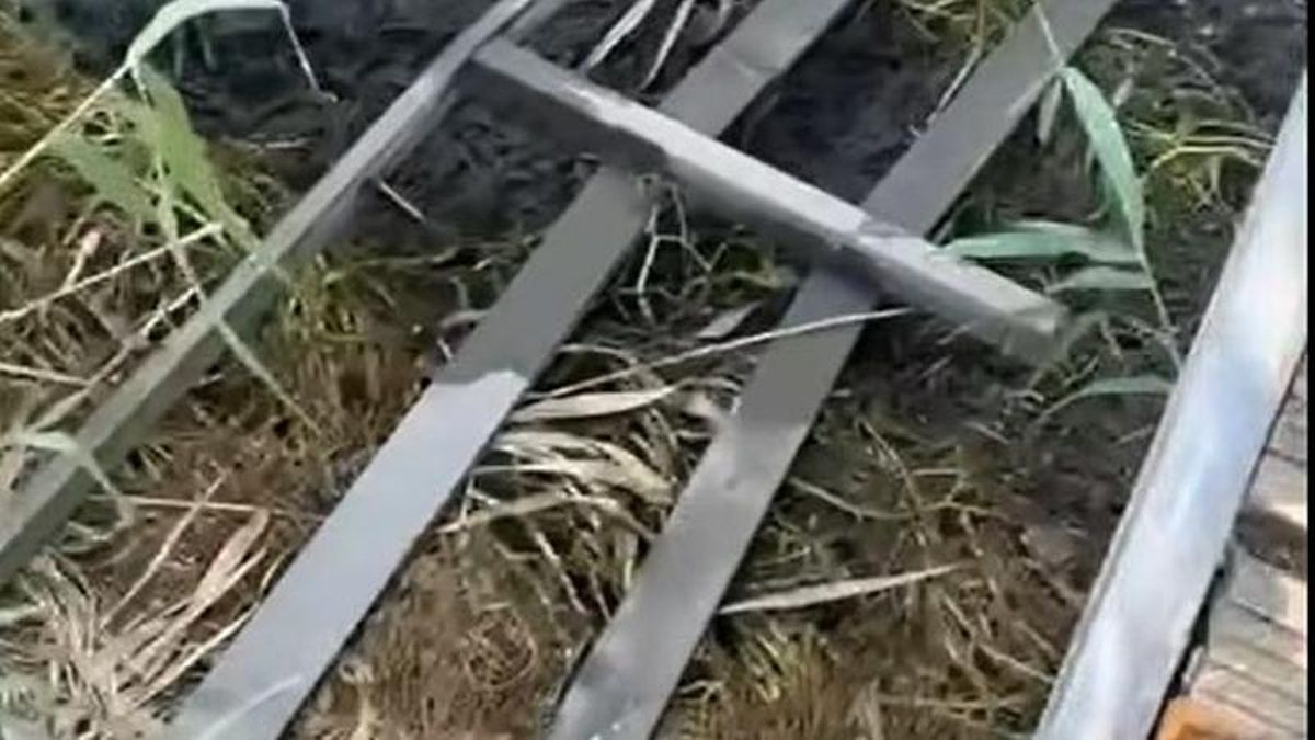 Destrozan un tramo de barandillas.