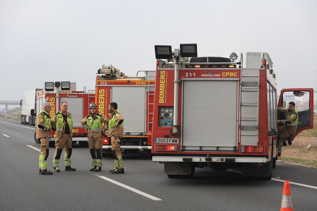 Accidente múltiple en la AP-7 en Castellón