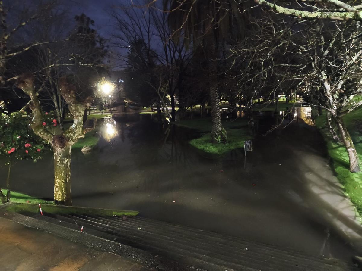 Los ríos Mandeo y Mendo sufren desbordamientos en Betanzos tras las lluvias de las últimas semanas