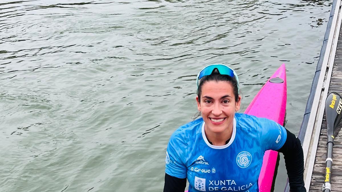Tania Álvarez con la camiseta del Breogán de O Grove.
