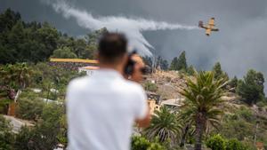 L’incendi de La Palma continua actiu i l’evolució és favorable als flancs nord i sud