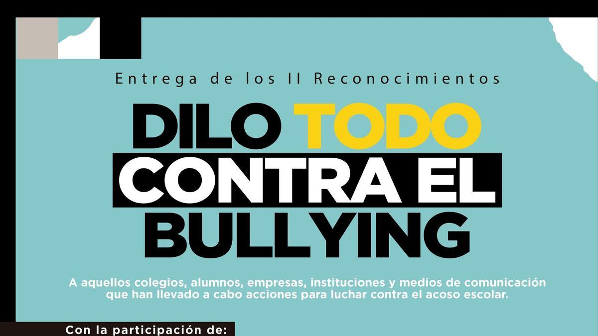 Cartel evento &#039;Dilo todo contra el bullying&#039;