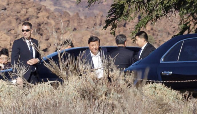 El presidente de China visita el Teide.