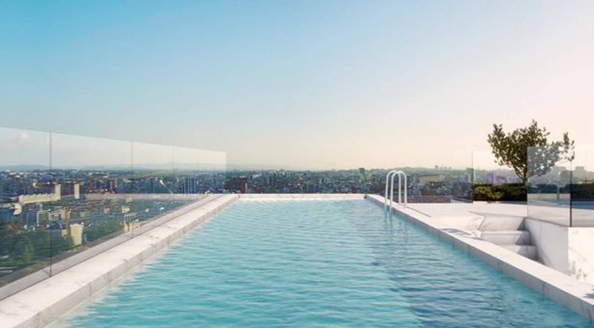 Piscina infinta con vistas en la casa de Lisboa de Cristiano Ronaldo