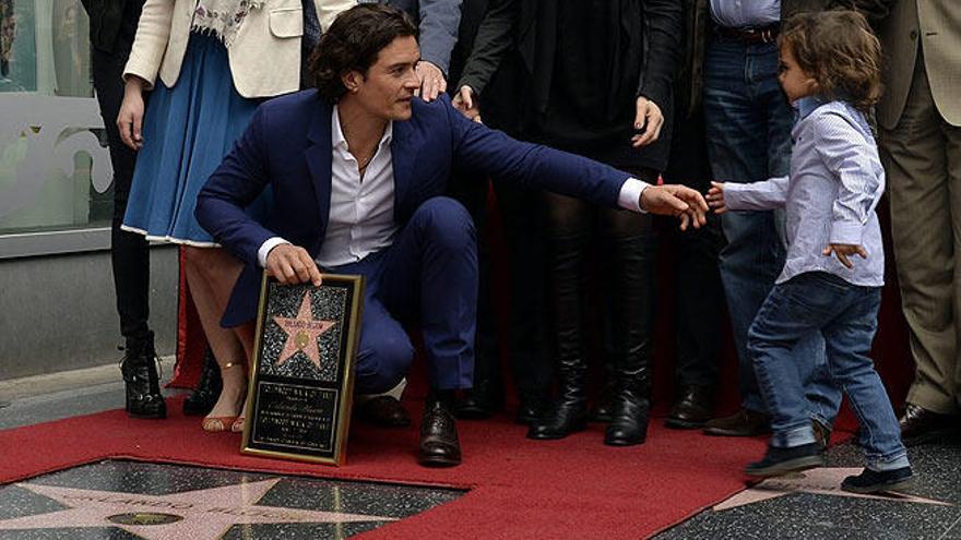 Orlando Bloom, con su hijo Flynn.