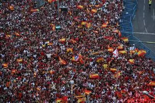 La celebración de los campeones del mundo por las calles de Madrid