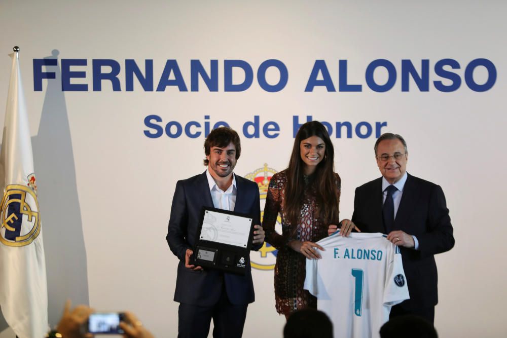 Fernando Alonso, socio de honor del Real Madrid