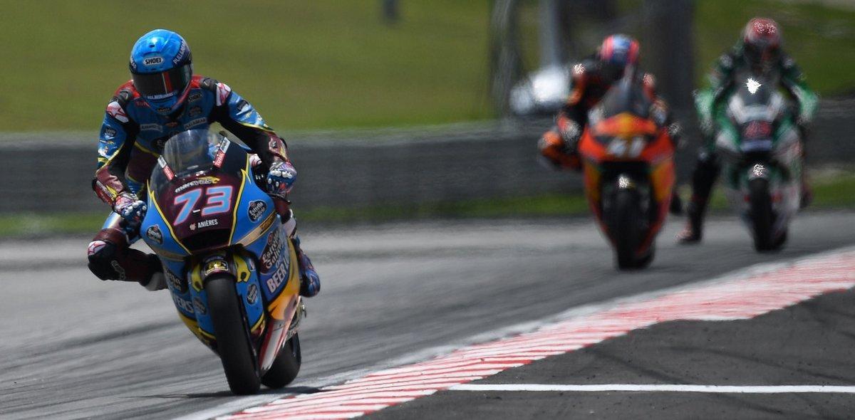 El piloto español Alex Márquez campeón mundial de Moto2 en el Gran Premio de Motociclismo de Malasia 2019 en el Circuito Internacional de Sepang, en Sepang, Malasia.