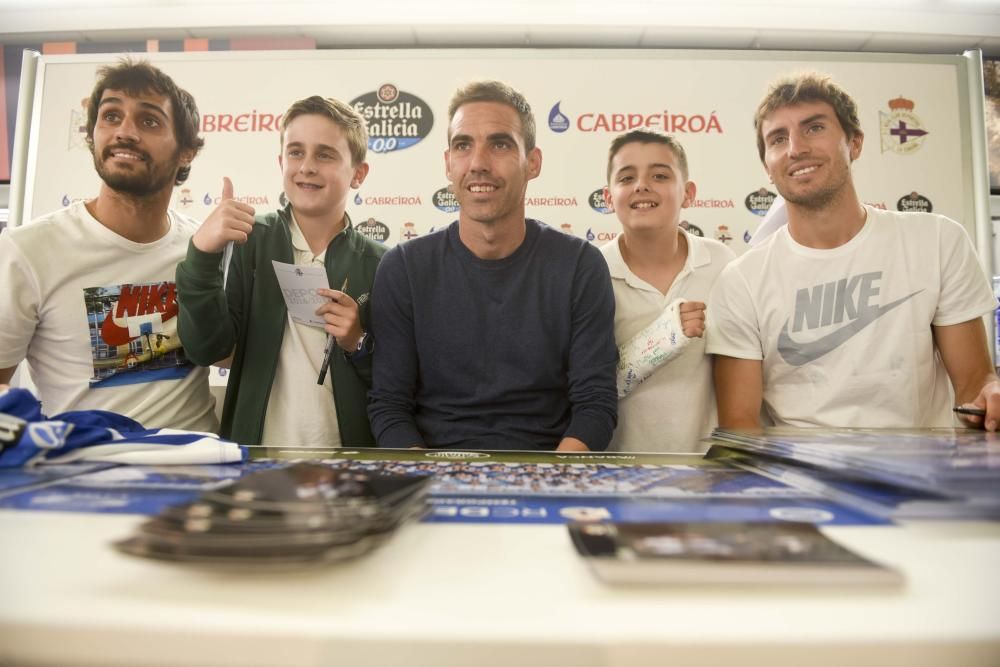 Navarro, Arribas y Mosquera, con los aficionados