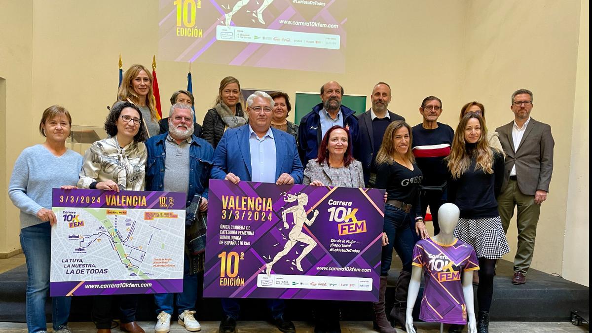 Este viernes se ha presentado, en la Diputació de Valencia, la 10ª edición de la Carrera 10KFem.