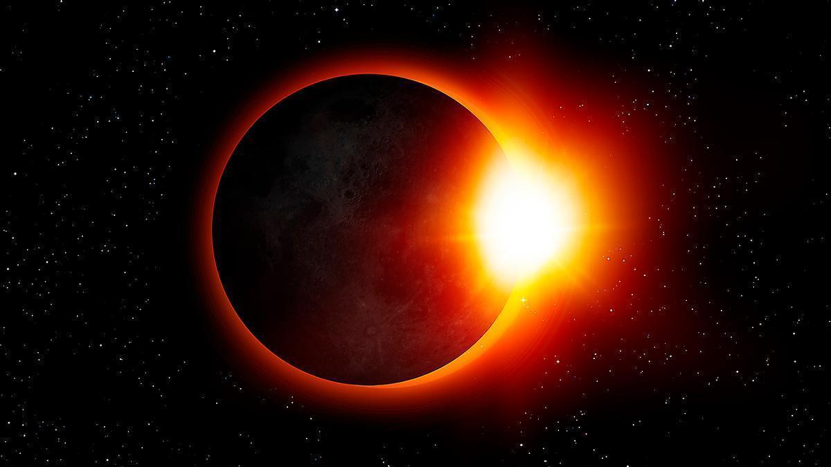Imagen de un eclipse solar.