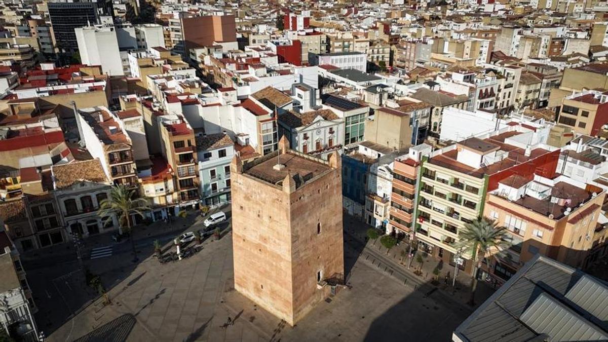 Una vista aèria del nucli urbà de Torrent