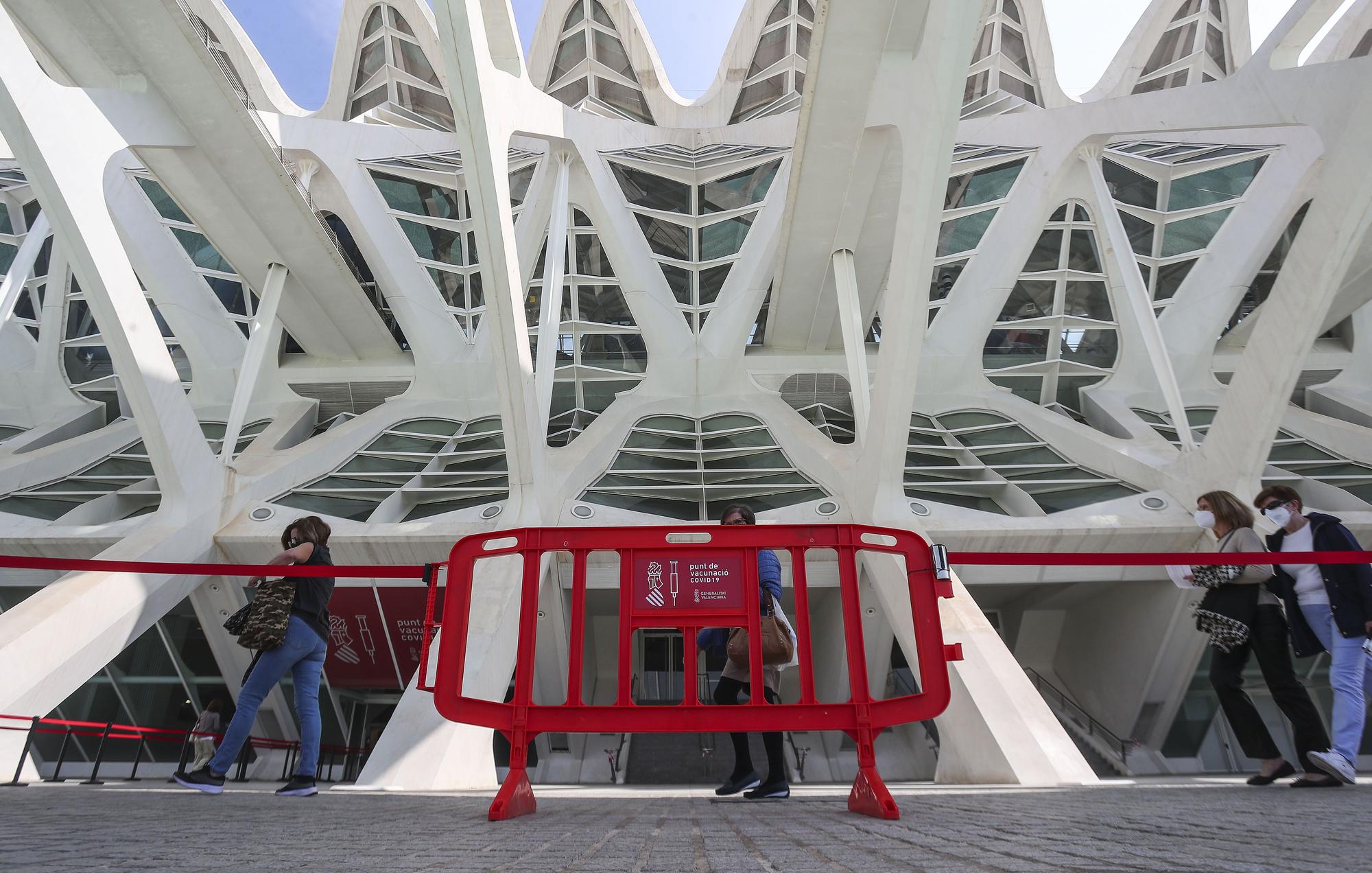 Así ha sido el primer sábado de vacunación masiva en la Ciutat de las Arts