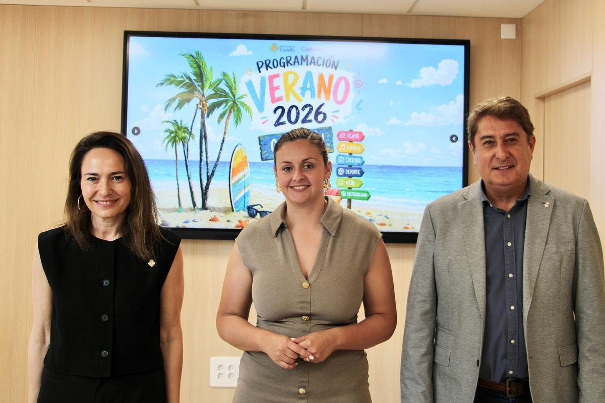 Hurtado, Miralles y Romero, este miércoles en la presentación de la programación de verano.