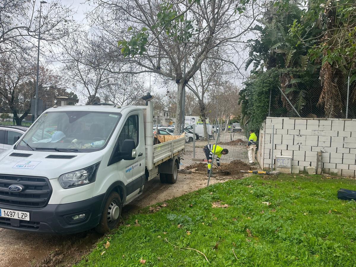 Inicio de las obras en Los Bermejales.
