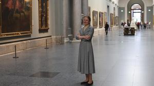 La directora del Museo de Arte de Ucrania, Yuliya Lytvynets, en el Prado este jueves.