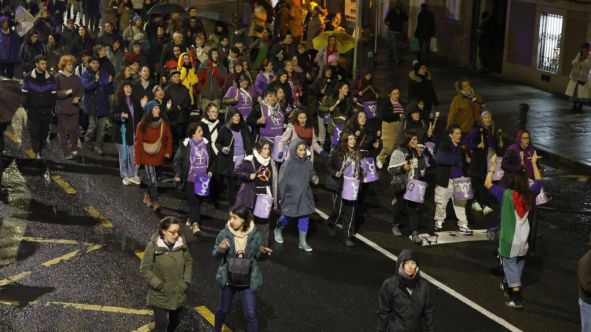 Manifestación en Santiago o pasado 25N