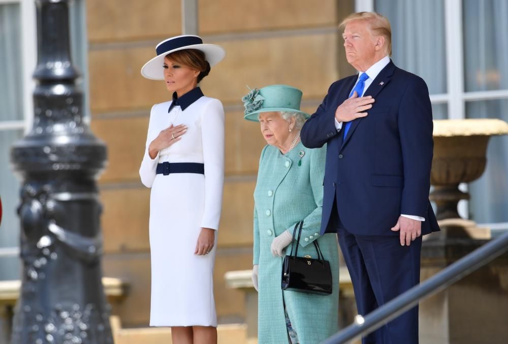 Isabel II recibe a Trump