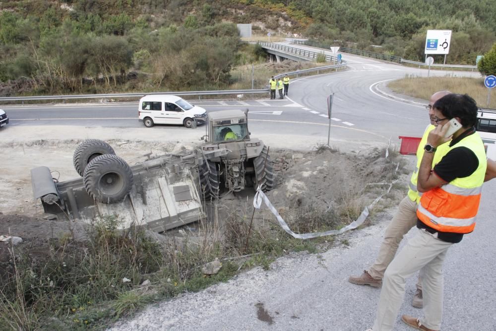 Herido un operario en las obras del Corredor