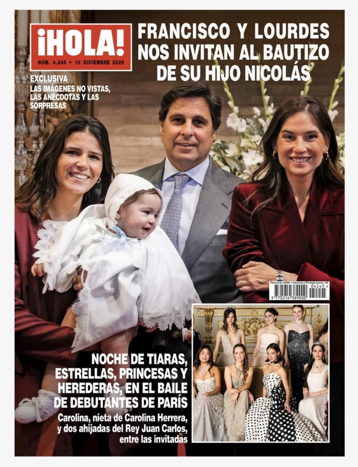 Francisco Rivera y Lourdes Montes bautizan a su hijo