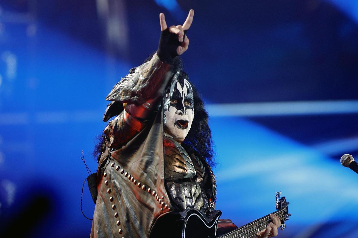 Gene Simmons, durante una actuación en directo en México en 2022.