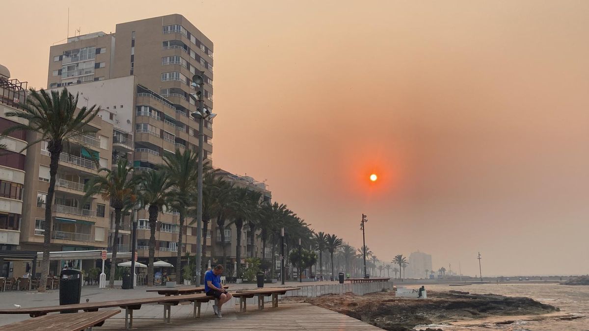 Aspecto del paseo marítimo de Torrevieja a primera hora de este martes 8 de julio