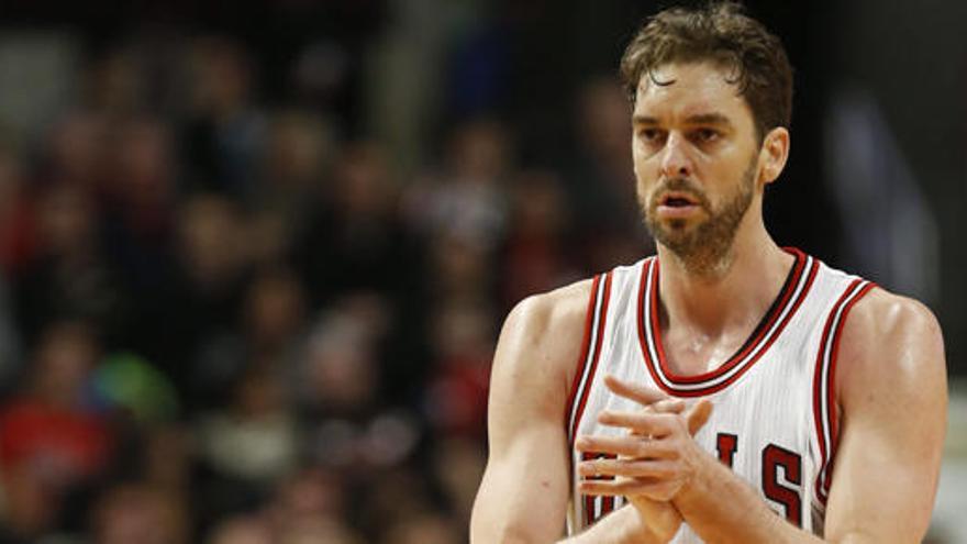 Gasol, en un partido con los Bulls.