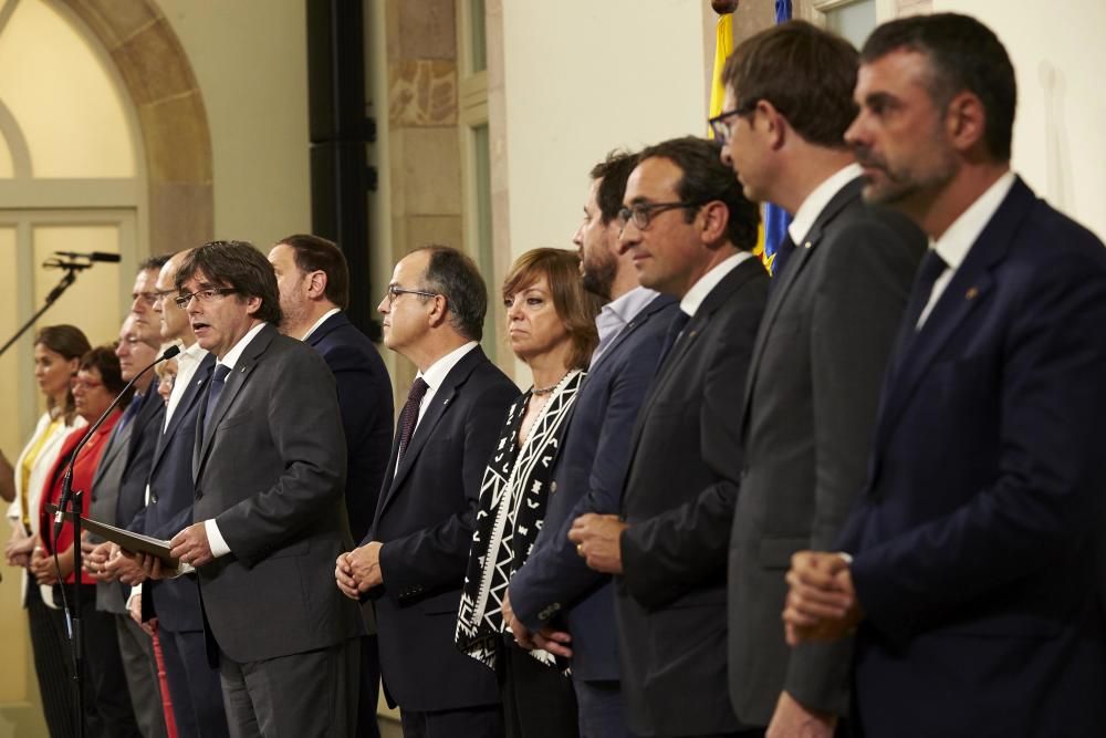 Ple del Parlament d'aprovació de la llei del referèndum