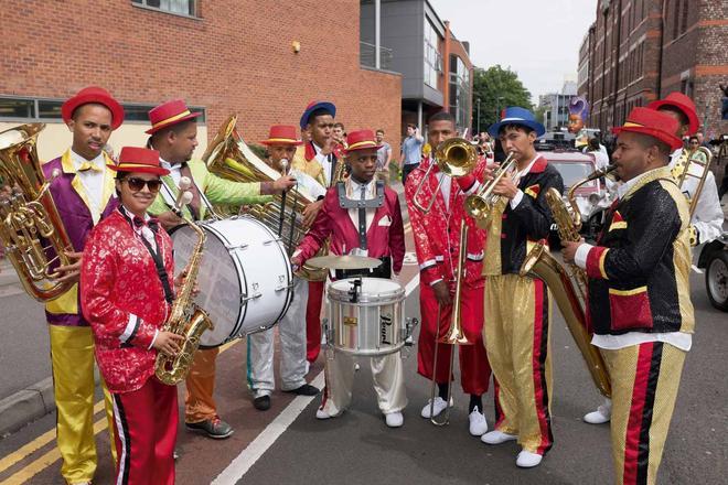 Banda de jazz en el centro de Nueva Orleans