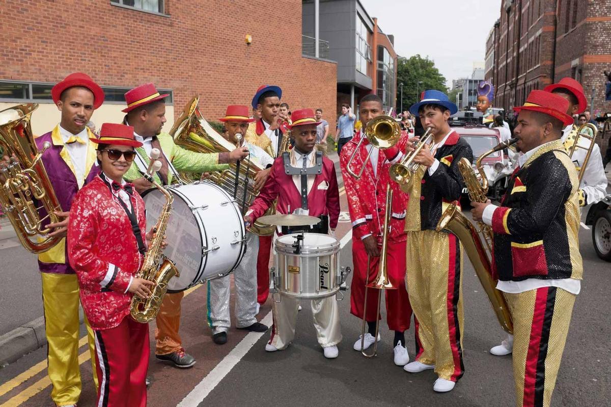 Banda de jazz en el centro de Nueva Orleans