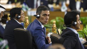 El presidente del Gobierno, Pedro Sánchez, este lunes durante la cumbre del G20 en Río de Janeiro (Brasil).