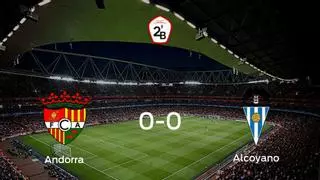 El FC Andorra y el Alcoyano se reparten los puntos en un partido sin goles (0-0)