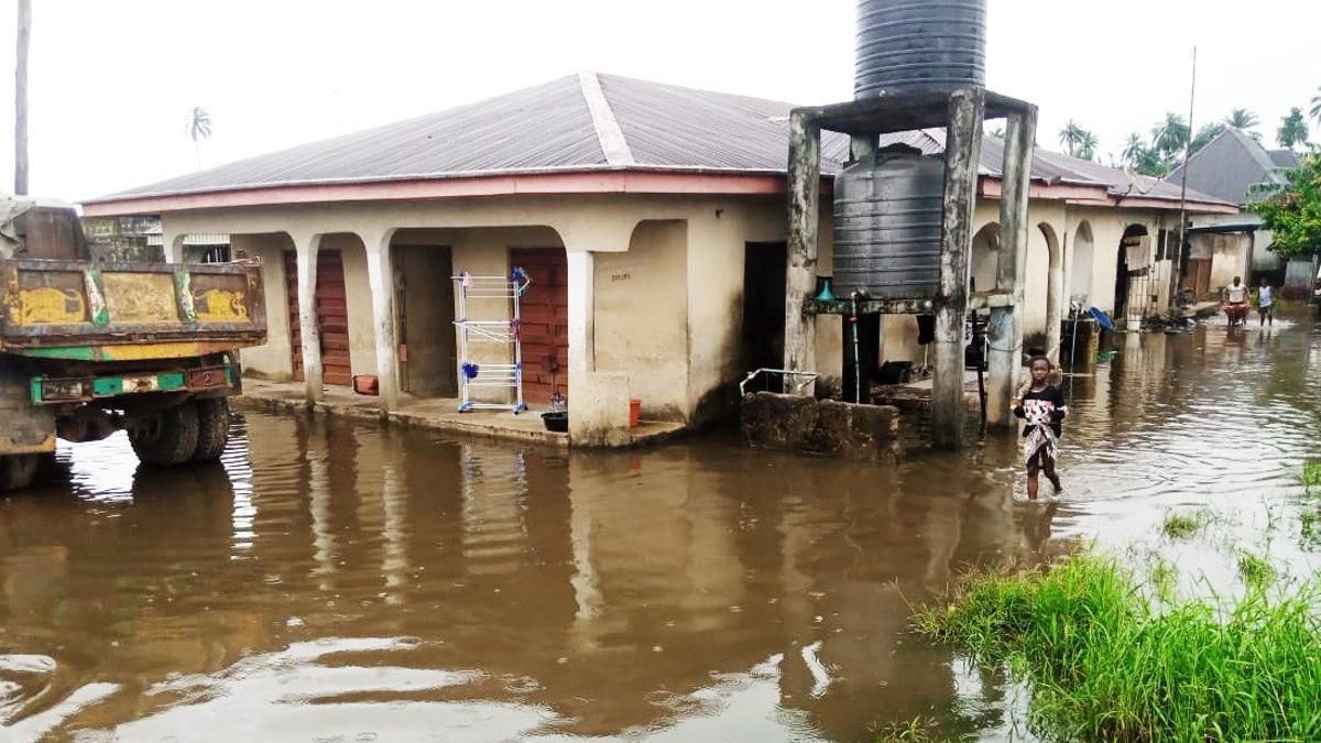 Fotografía de archivo de una zona inundada en Nigeria.