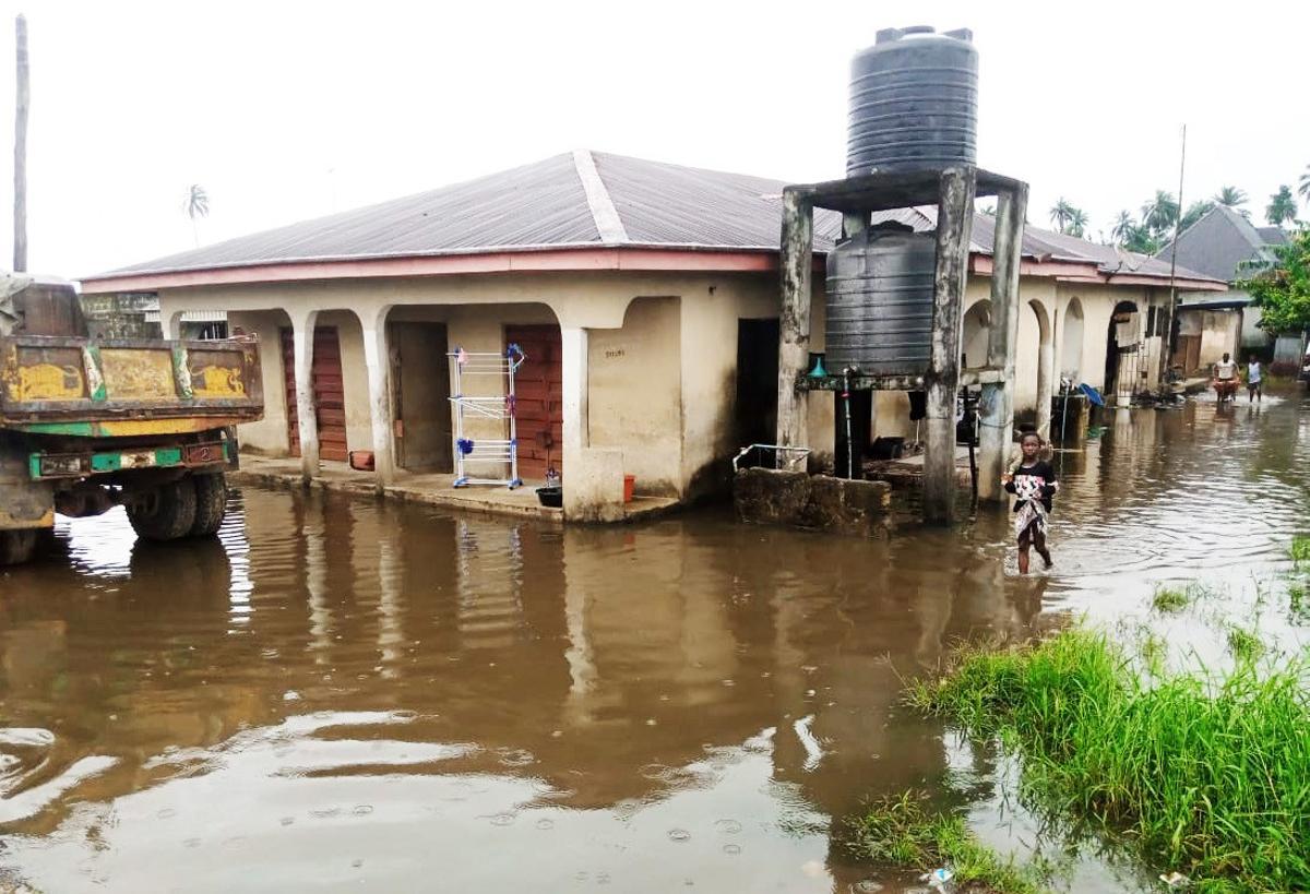 Fotografía de archivo de una zona inundada en Nigeria.