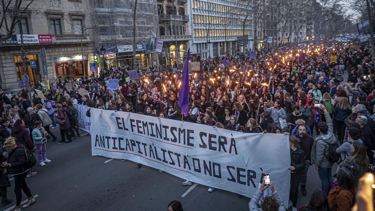 Manifestación del 8M en Barcelona